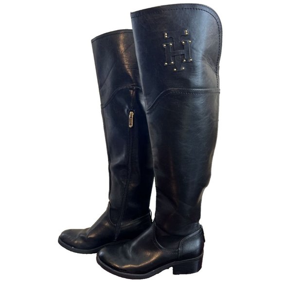 Tommy Hilfiger Gerrie Knee High Side-Zip Riding Boots Women’s Sz 5.5 - Picture 3 of 15